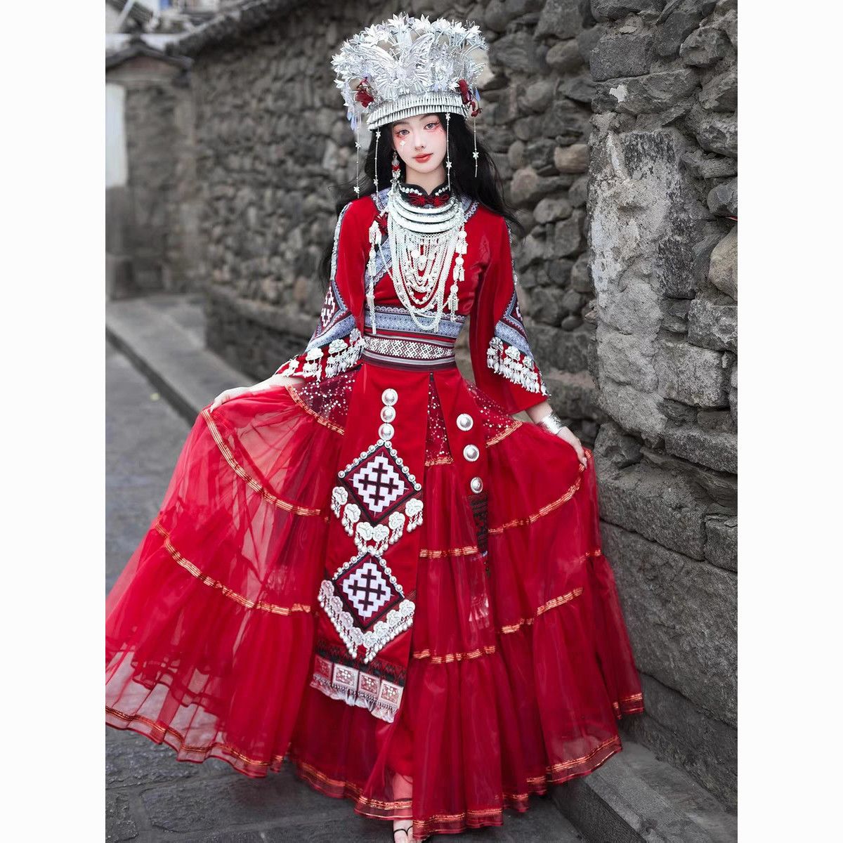 新款苗族苗疆少女少数民族服装