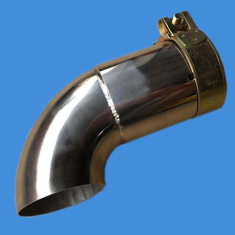 低调隐藏式汽车改装不锈钢朝下弯排气管尾嘴尾管弯尾管装饰防倒风