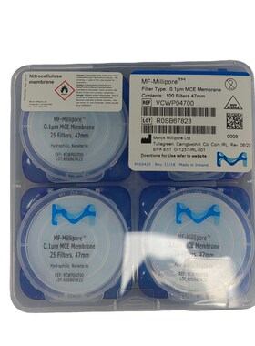 0.1m滤膜Millipore密理博混合纤维素酯滤膜VCWP04700/02500