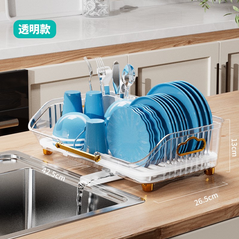 碗筷收纳盒碗柜带盖装餐具碗盘箱放碗家用置物厨房碗架沥水碗碟架