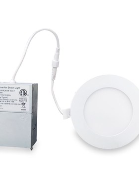 DANS美规ETL欧盟ce认证超薄圆形嵌入式吸顶筒灯6in面板灯铝合金