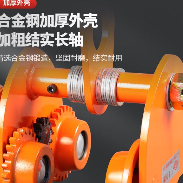 手推跑车0.5/1/2t3吨工字钢滑车起重铁葫芦吊机手动吊葫芦
