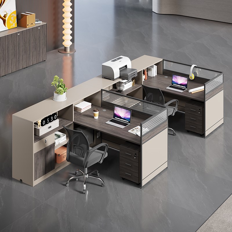 xn职员办公桌椅组合简约现代3/4/6人员工位卡座屏风隔断财务工作