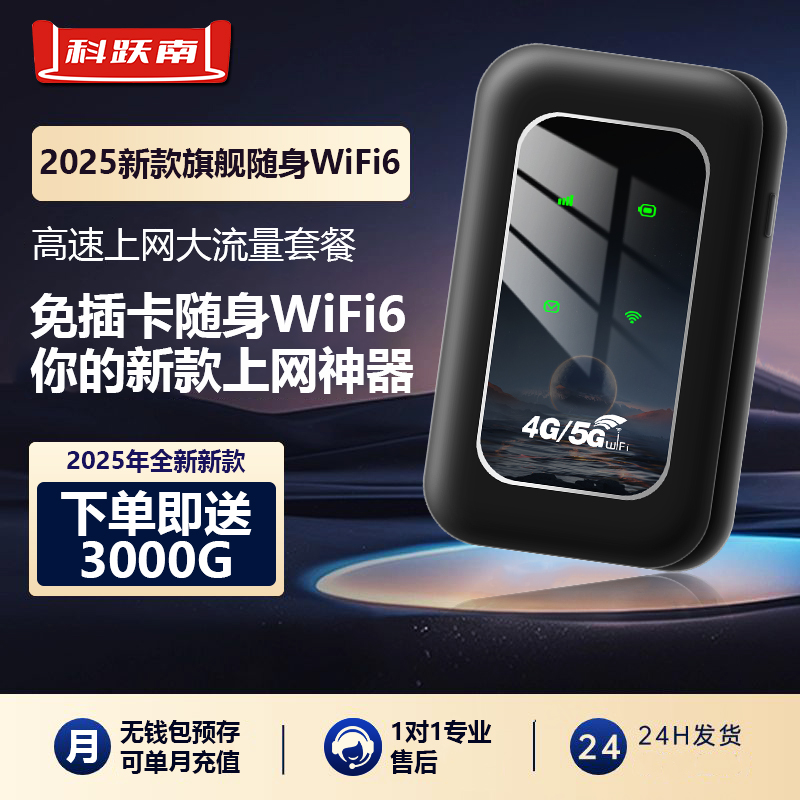 随身wifi无线2025旗舰移动wi-fi6免插卡便捷式宽带宿舍租房户外办公车载超高速WiFi6路由器随身wifl无线网卡
