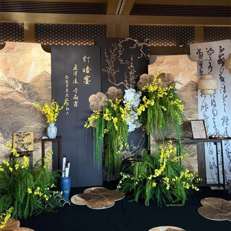 新中式高级订婚宴场景布置装饰全套摆件摆台定制回门宴kt板背景墙,节庆用品/礼品,装扮布置套餐,淘宝优惠券,粉丝福利购,淘宝优惠卷