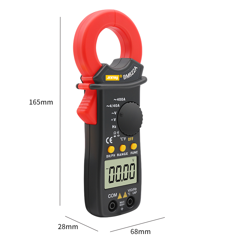 滨江BM822A数字钳形万用表 400A自动量程电流表 温度电.容频率带