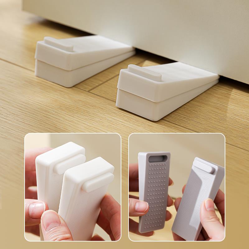 静音防撞门塞安全家用挡门阻门器卡门防风橡胶固定门阻门楔子门挡