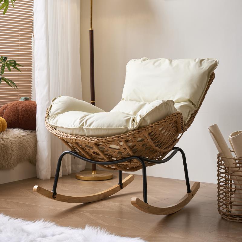 摇摇椅躺椅成人可睡觉藤编家用休闲户外阳台客厅单人沙发懒人躺椅