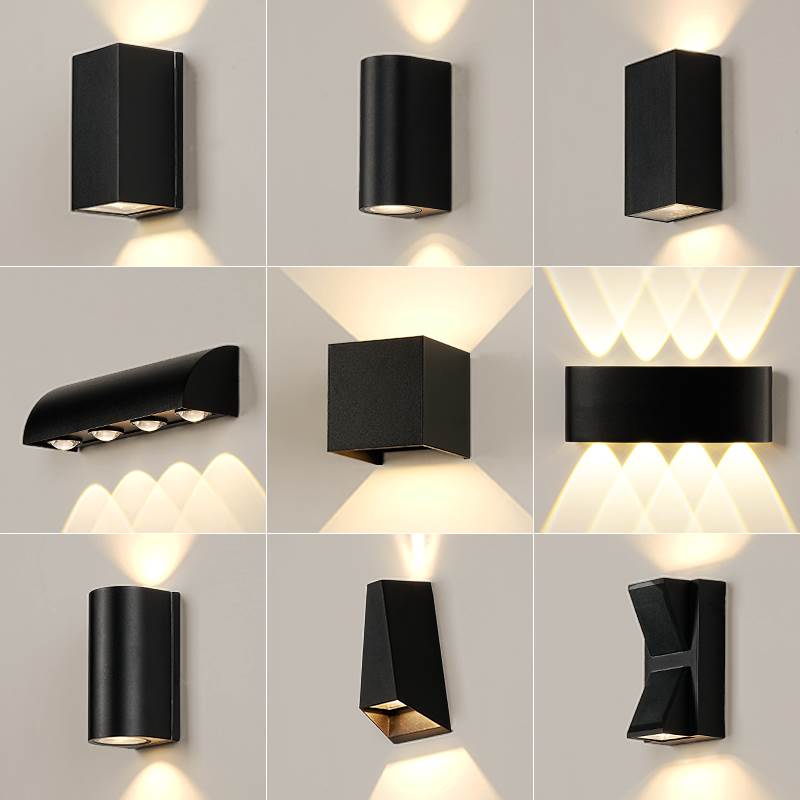 led户外壁灯防水洗墙射灯室外庭院阳台楼梯过道墙壁灯卧室床头灯