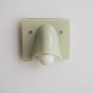 客厅墙壁灯 覆古法式 中古彩色卧室床头灯 淡绿色单头壁灯 Calle