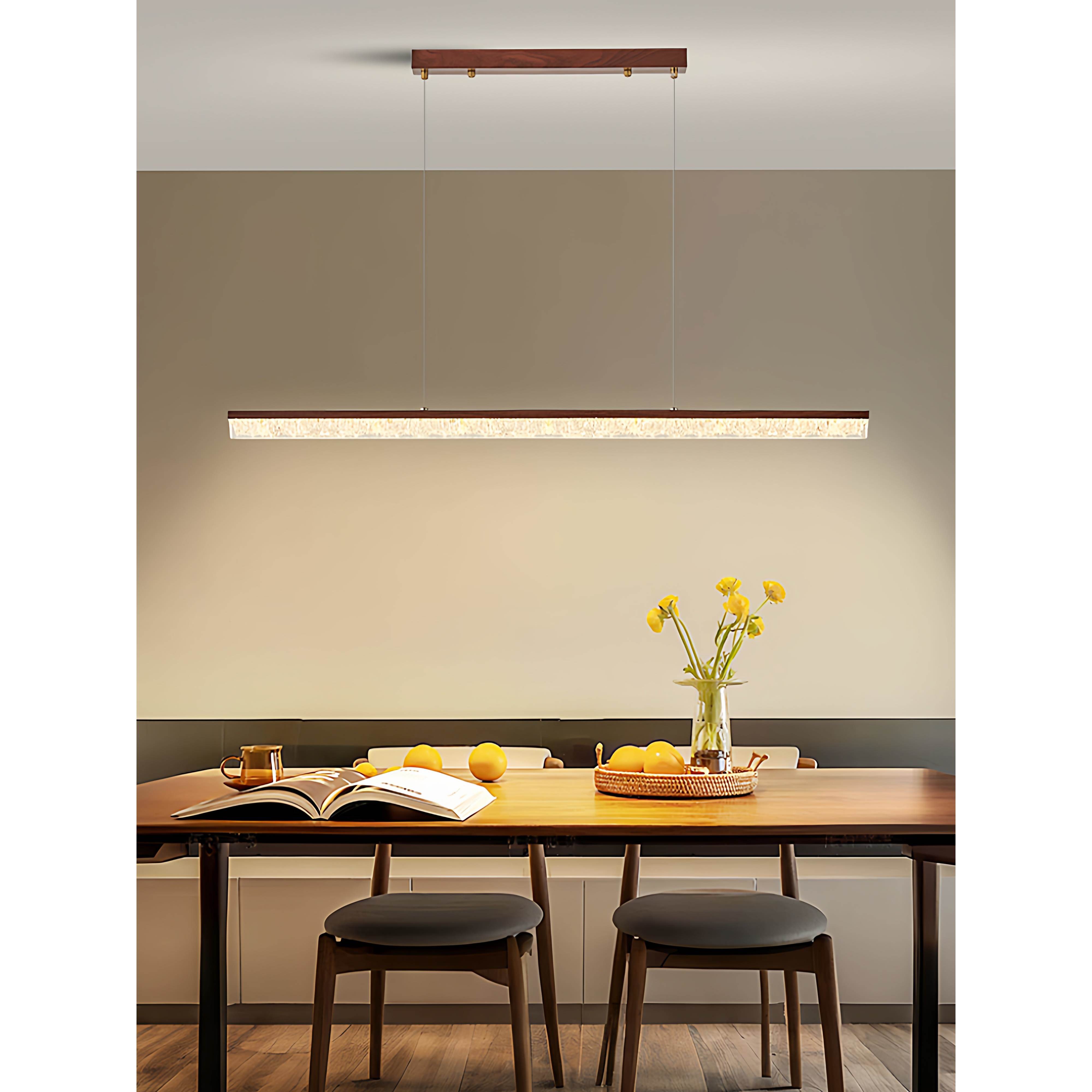 法式中古餐厅吊灯2025新款高级感吧台茶室宋代美学覆古一字长条灯