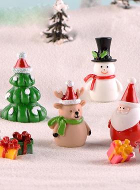 微景观装饰品 圣诞雪人 老人 礼物 花盆 鱼缸 树脂造景 摆件