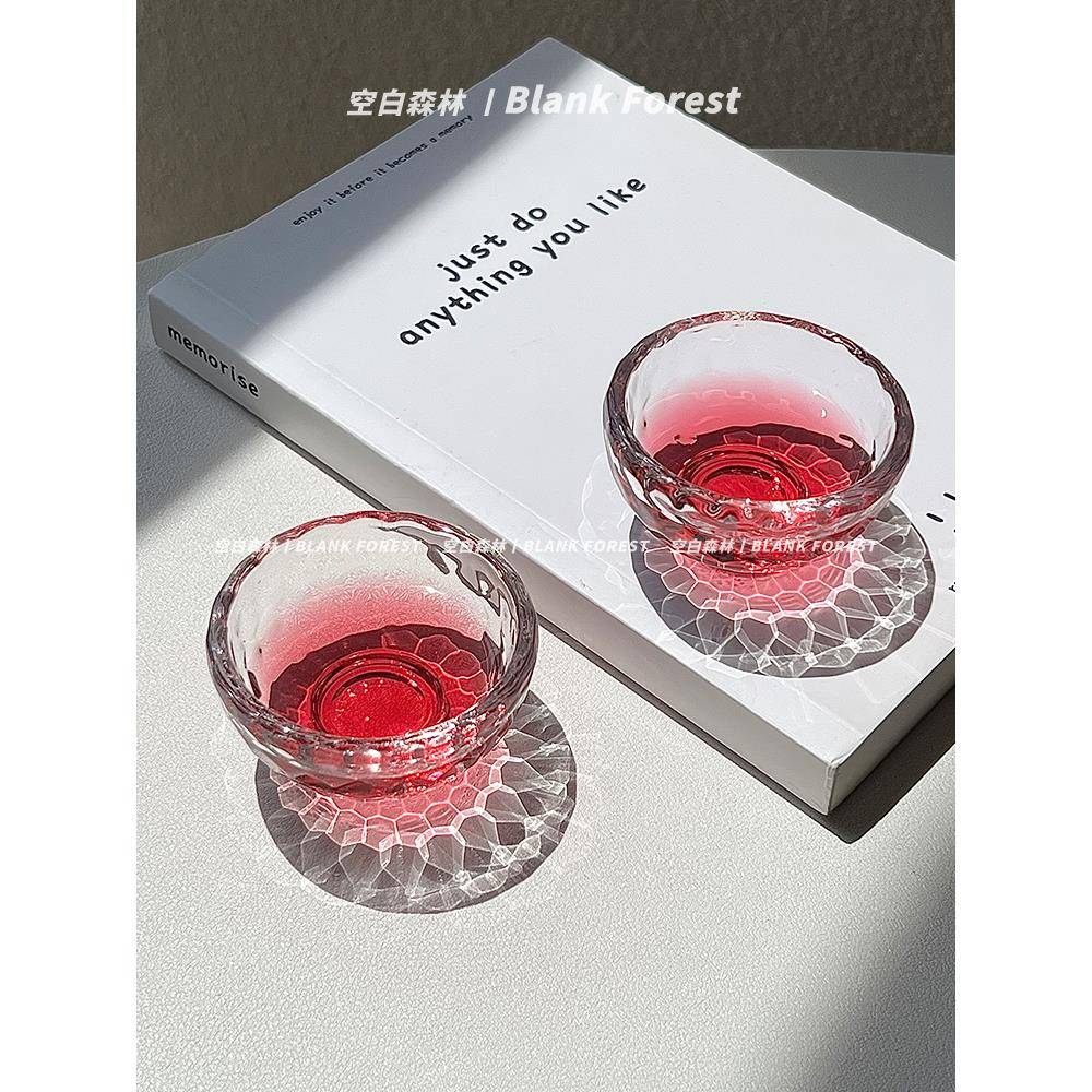 日式玻璃主人杯功夫茶杯品茗杯个人专用喝茶杯子茶具客人锤纹酒杯