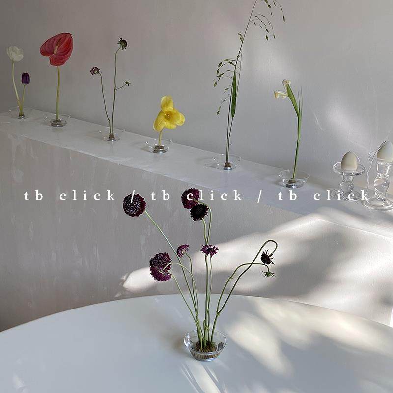 click剑山铜针针式插花器玻璃花器插花神器 花艺装置艺术陈列道具