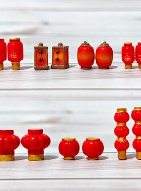 仿真微缩迷你中式红灯笼模型小摆件微景观造景装饰品diy道具沙盘