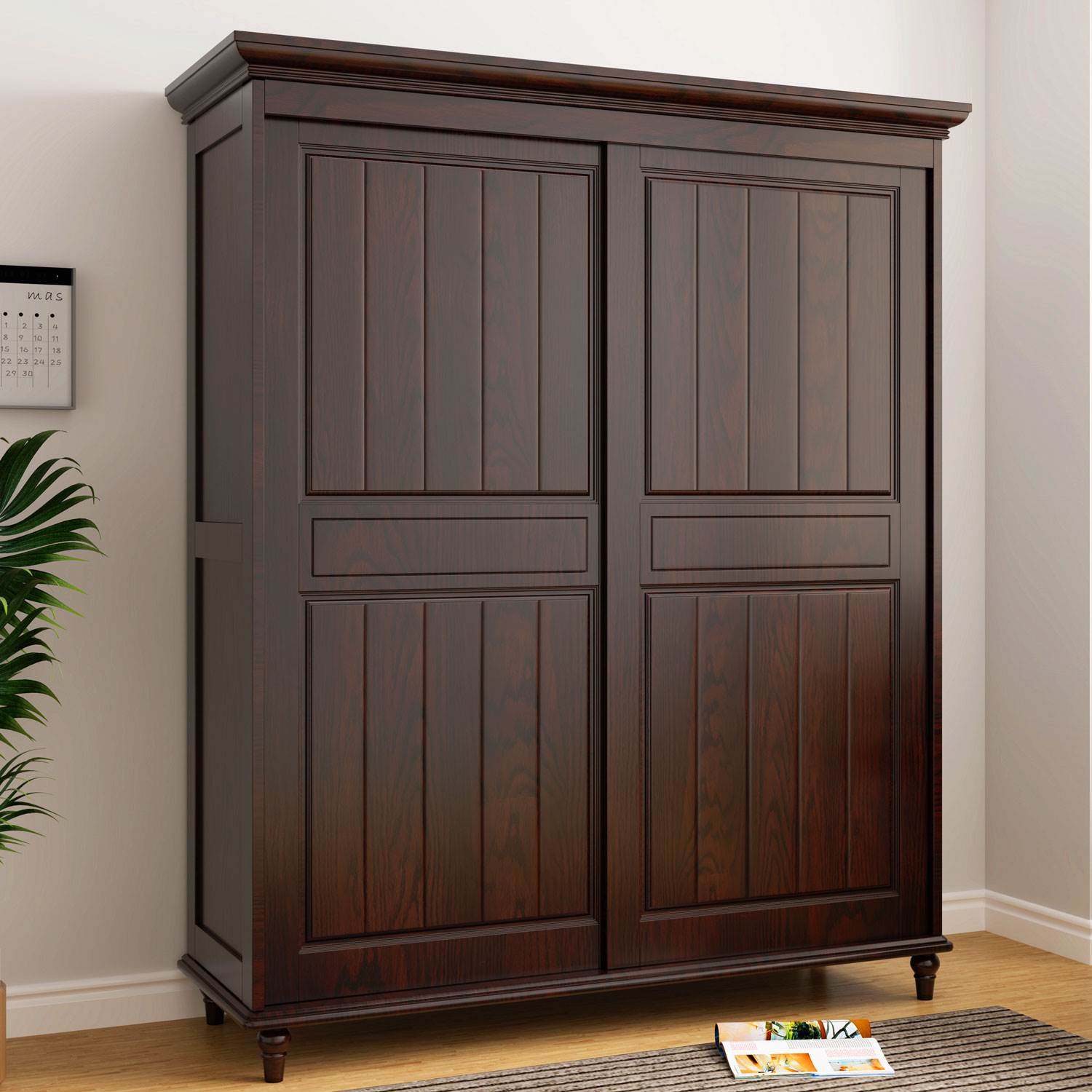 全实木欧式衣柜儿童推拉滑门1.3米1.6美式风格田园白色趟移门衣橱