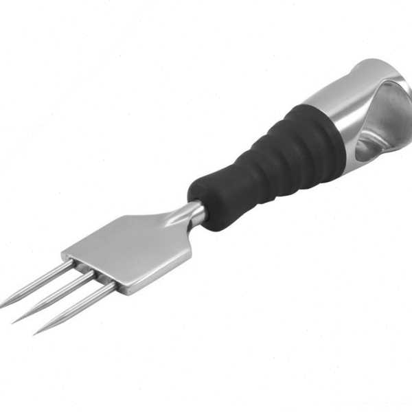 不锈钢黑胶手柄三叉针冰锥酒吧凿冰破冰锥碎冰锤现货跨境