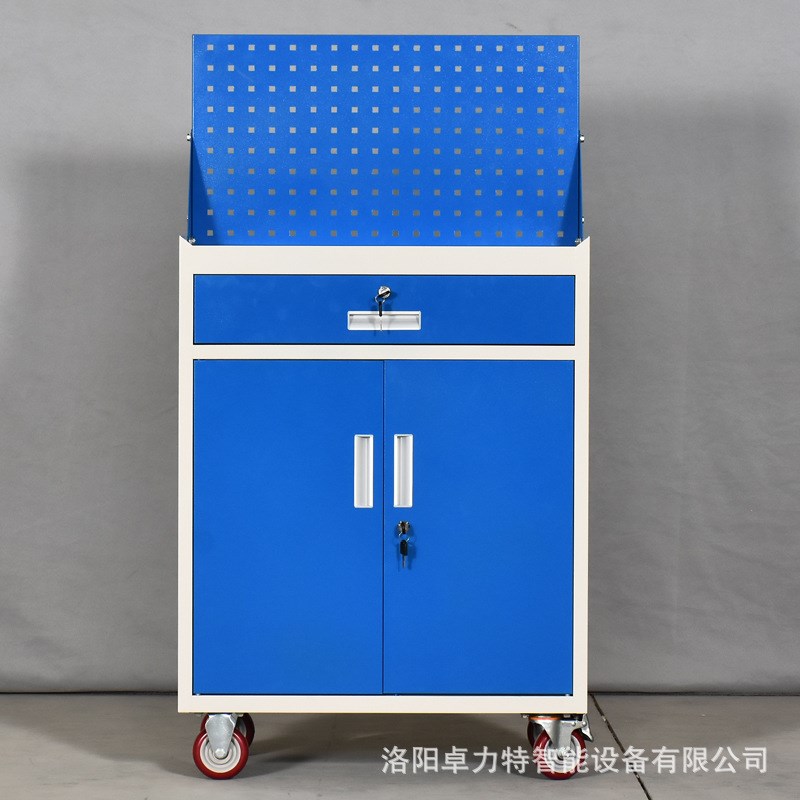 现货 移动带轮工具柜抽屉式工具柜双开门工具车零件收纳柜铁皮柜