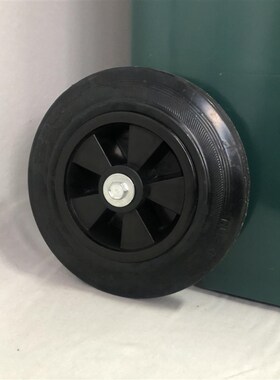 料环卫车配套塑料带轮带盖F^140L升加厚餐厨垃圾桶墨绿色