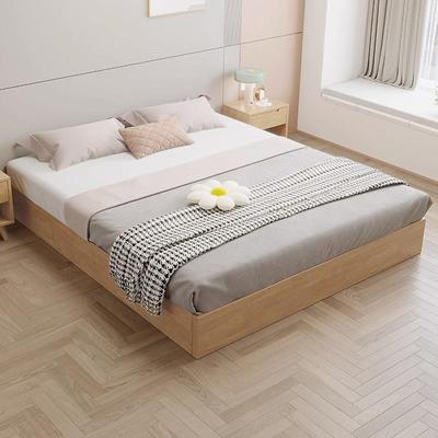 全实木原木色榻榻米排骨架床无床头床酒店民宿落地床支持定制尺寸