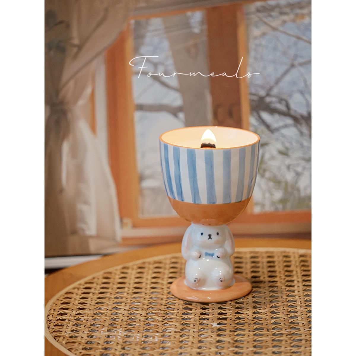 《岁岁年年》香薰蜡烛女生生日礼物兔子送闺蜜送礼送新人实用礼品