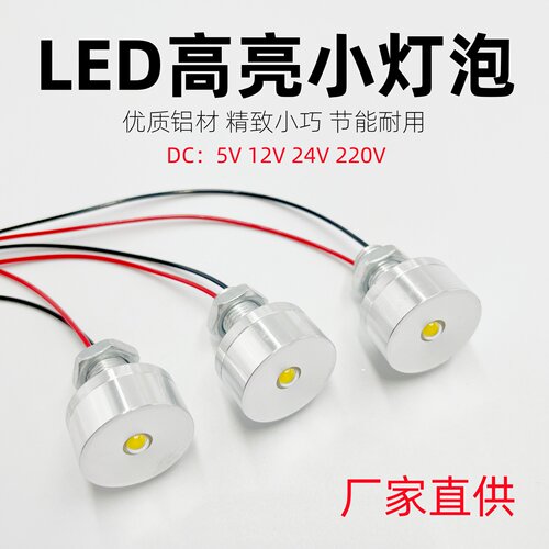 led微型小灯泡手工DIY模型设备低压高亮散光3W灯珠直流DC5V12V24V