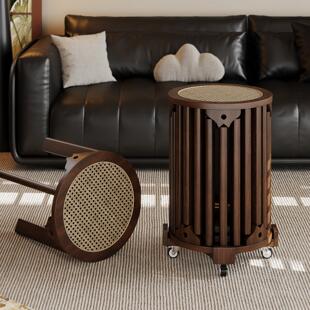 可叠放六合一实木凳子家用备用餐桌板凳创意圆凳叠叠乐收纳组合凳