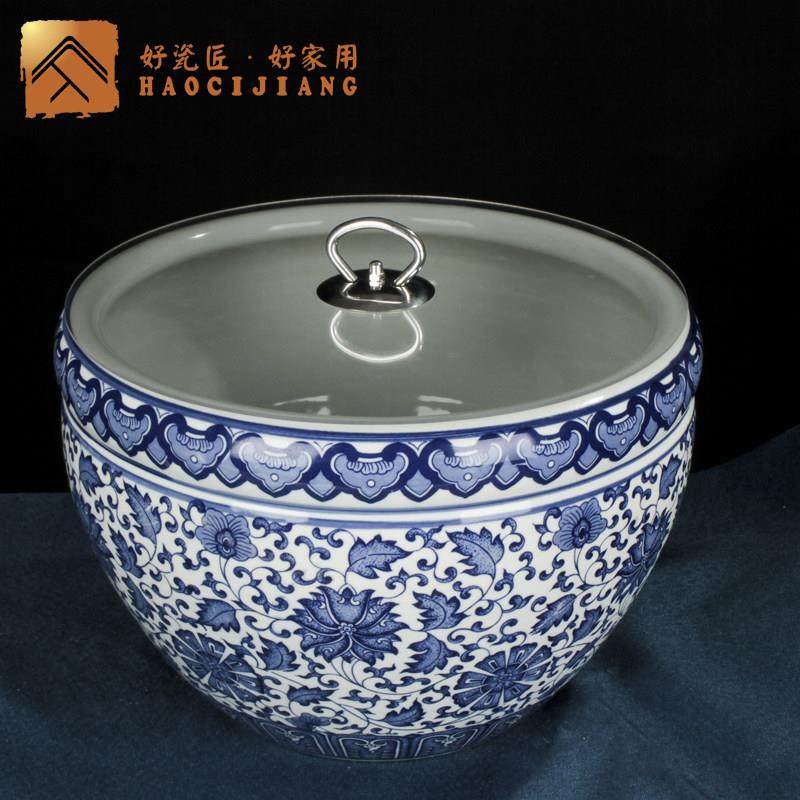 景德镇陶瓷水缸米缸和面盆加深发面盆揉面盆洗菜盆腌辣菜超市鱼缸,餐饮具,盆,淘宝优惠券,粉丝福利购,淘宝优惠卷