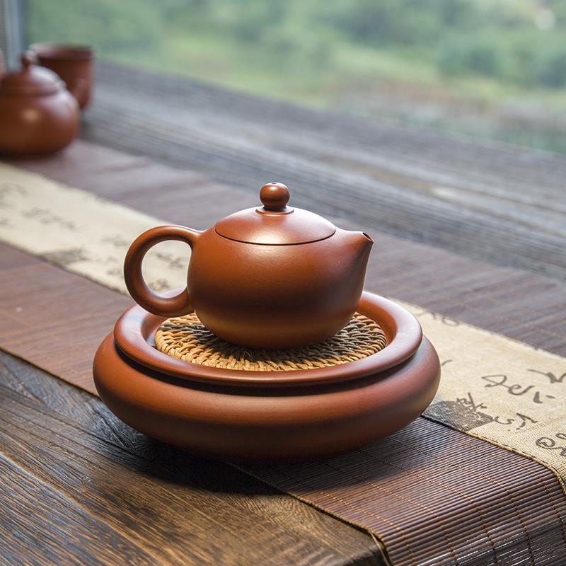 潮州手拉朱泥壶茶壶茶具套装大容量全手工朱泥大红袍西施壶