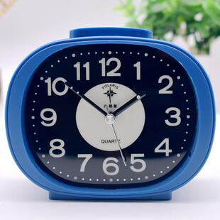 北极星夜光小闹钟学生用静音创意卧室简约音乐钟表大字体贪睡座钟