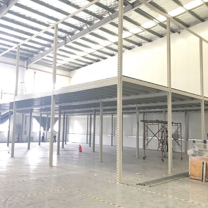 工厂仓库二层阁楼平台货架搭建钢结构工字钢隔层广东江苏厂房货架