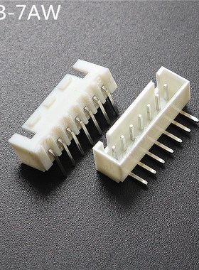 XH2.54带锁扣弯针XHB带扣针座2AW3AW4AW5AW6AW7AW XHS-7P连接器