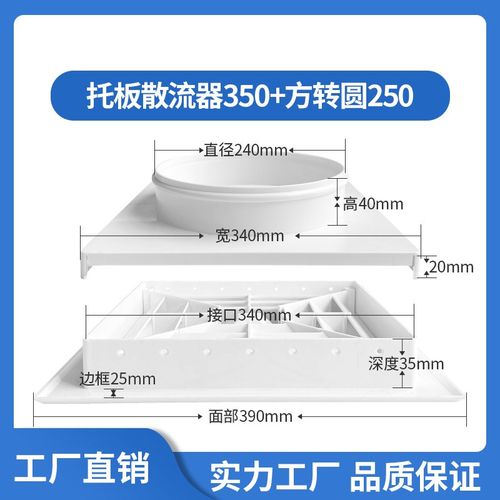 ABS托板散流器中央空调四面出风百叶通风防结露滴水方形扩散风口