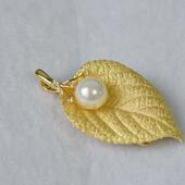 18K金纯手工珠宝胸针女天然海水珍珠胸花两用款 珍珠项链毛衣链女