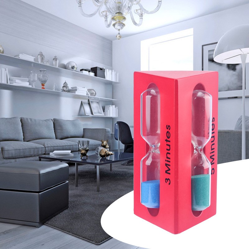 三角组合沙漏计时器3/5/7分钟三合一玻璃小沙漏学生礼品 摆件