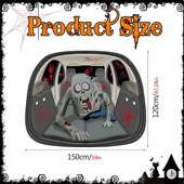 BYCT012 跨境万圣节布艺车饰万圣节汽车后备箱装 饰幽灵南瓜墙布