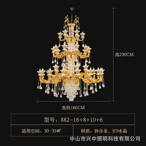 法式别墅客厅水晶大吊灯欧式轻奢卧室书房灯饰美式锌合金餐厅灯具