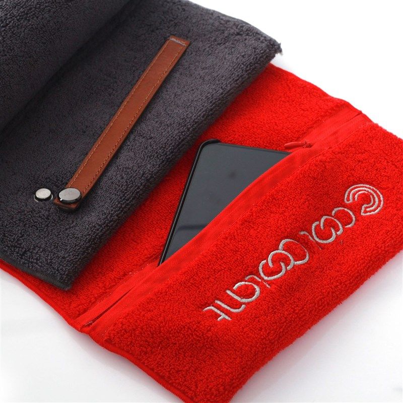 运动毛巾健身房毛巾拉链兜可放手机钥匙皮带固定便携