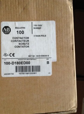 Allen-Bradley 100-D180 100-D180D00 接触器现货 AC110V