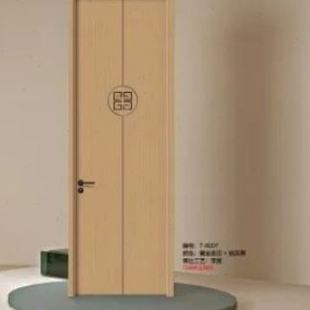 2米原木色卧室门 房间室内卧室门 时尚 简约碳晶实木复合家用工装