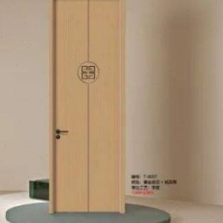 2米原木色卧室门 时尚简约碳晶实木复合家用工装房间室内卧室门