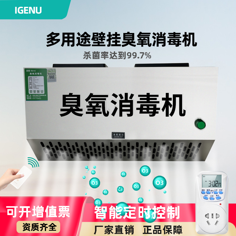 壁挂式臭氧消毒机垃圾房除臭设备空气净化食品厂杀菌臭氧发生器