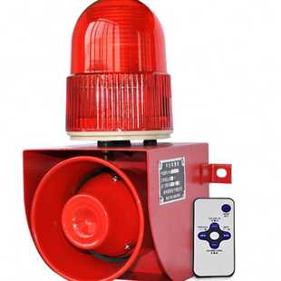01W人体感应报警器户外移动物体智能微波感应声光报警喇叭220v
