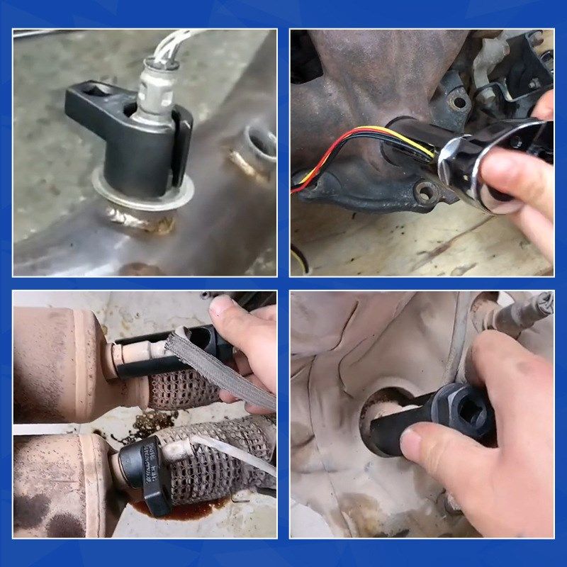 3件套全车系含氧感应套筒套装氧传感器拆卸工具3pc氧传感器套筒组