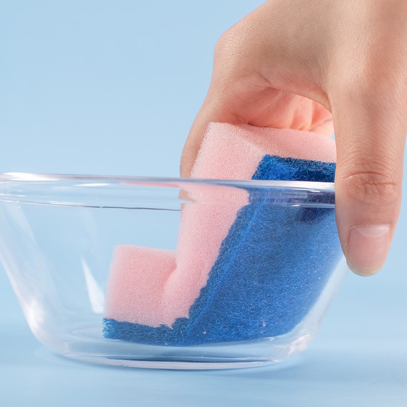 HN6R云蕾海绵百洁布厨房洗碗布刷碗洗锅清洁不易沾油双面擦百洁