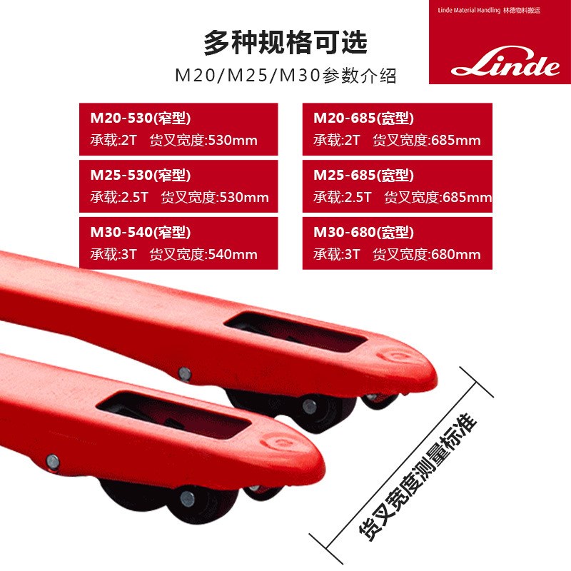 林德叉车m20m30液压手动搬运车2吨承重电动地牛价格