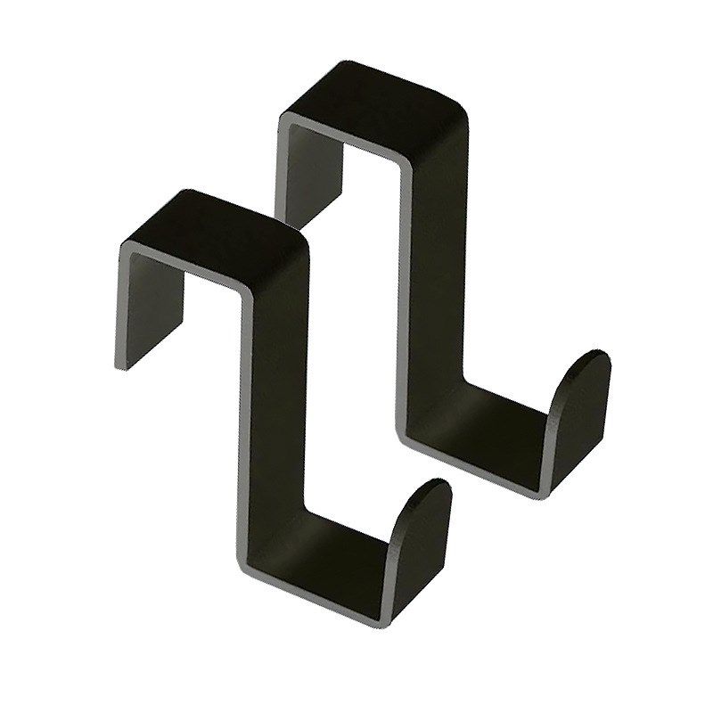 不锈钢s型挂钩橱柜门后无痕z型挂勾厨房浴室活动卡扣黑色挂衣钩