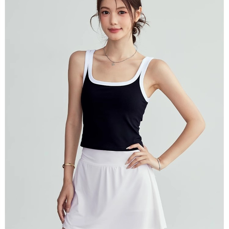 LULU CARTER套装运动背心女外穿夏季撞色跑步健身文胸无袖普拉提