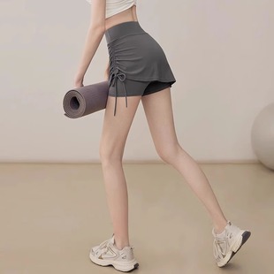 性感高腰收腹瑜伽服夏季 LULU 运动短裤 CAETER健身裤 裙女外穿新款