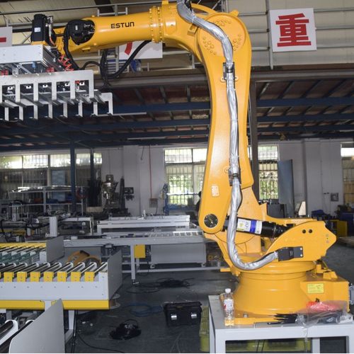 埃斯顿码机器人编织袋码垛机编织袋厂家码垛实用案例高精度高速